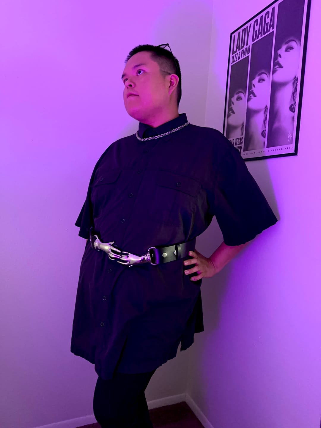 Customer photo review of Victorian Hands Belt in Silver