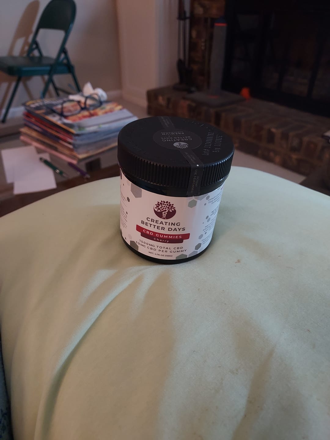 Customer photo review of Cherry CBD Gummies 1500 MG - THC Free