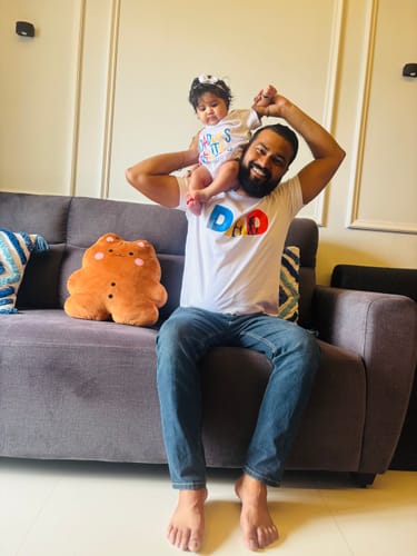 Customer photo review of Dad and Daddy's Little Princess Tshirt and Romper Combo Set