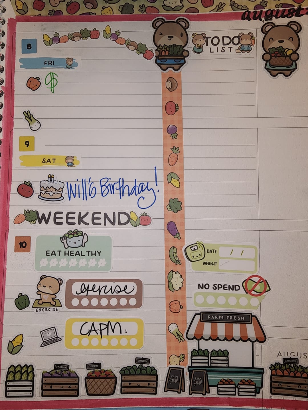 Customer photo review of Birthday Cake! Planner Stickers