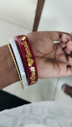 Customer photo review of Anmol Bandhan Gold Bangles –  Love & Togetherness crafted in Gold
