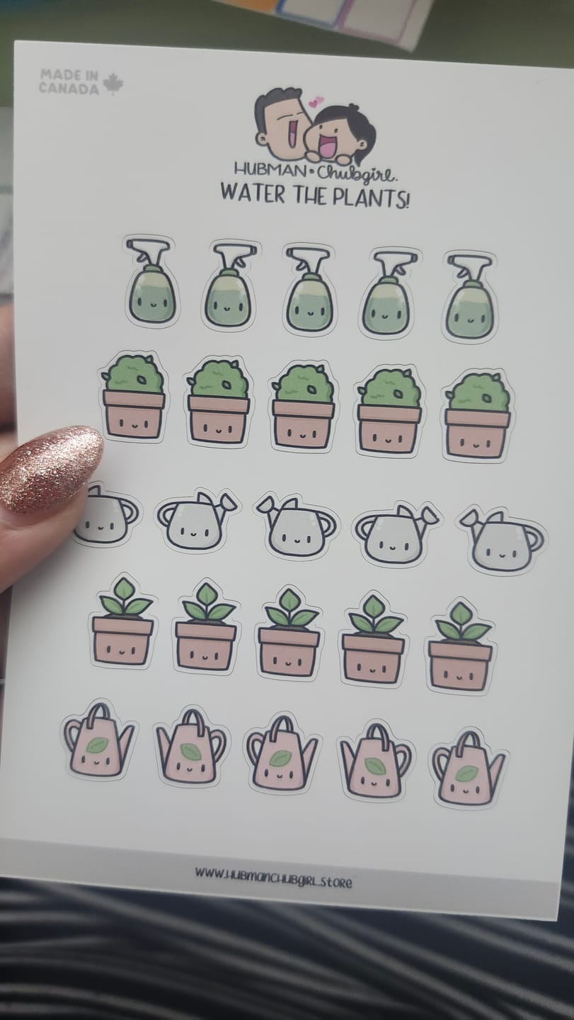 Customer photo review of Water the Plants! Planner Stickers