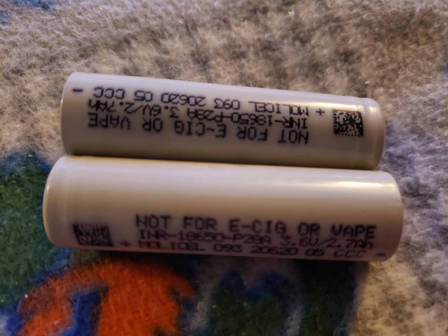 Customer photo review of Molicel P28A 18650 2800mAh 35A Battery