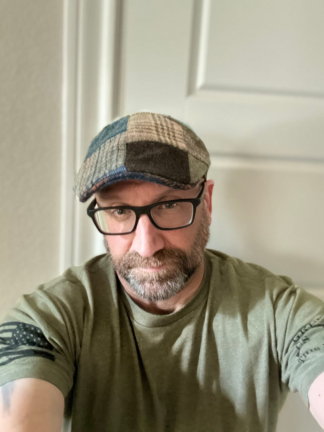 Customer photo review of Erin Cap Patchwork Tweed