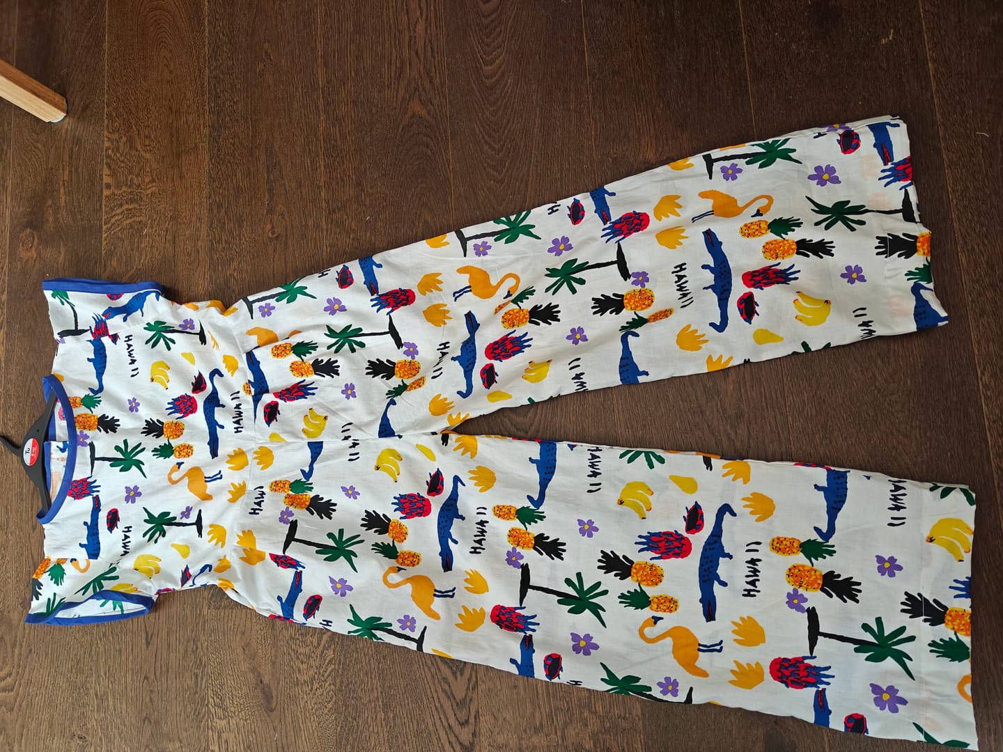 Customer photo review of Drawn Tropical Scenery Cotton Poplin Fabric