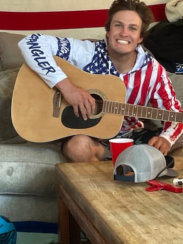 Customer photo review of American flag UV protection fishing shirt fishing jersey for fisherman A12