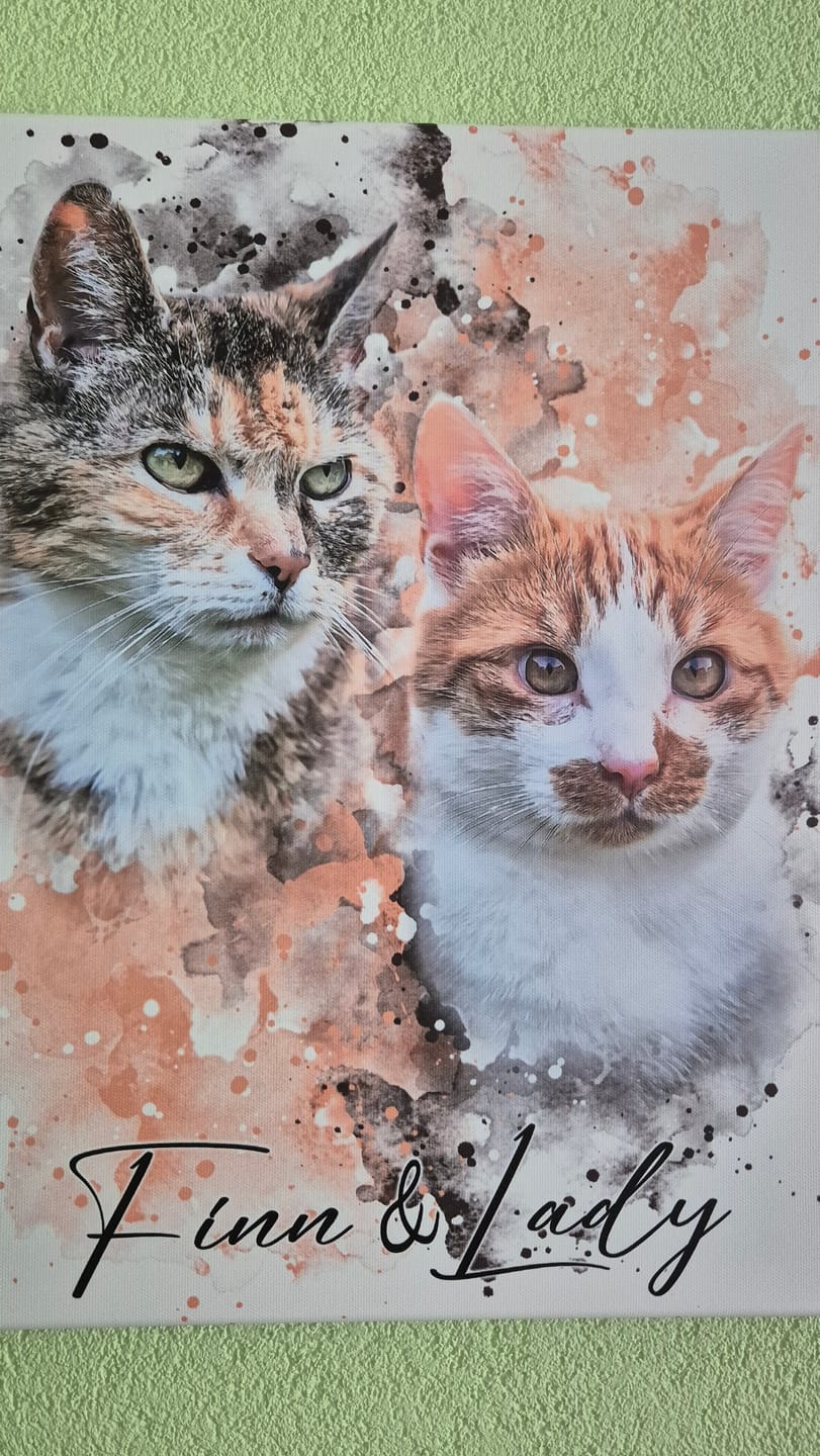 Customer photo review of Tierisches Wasserfarben Portrait