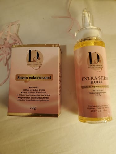 Customer photo review of HUILE DE PAPAYE ET VITAMINE C -EXTRA SHINE