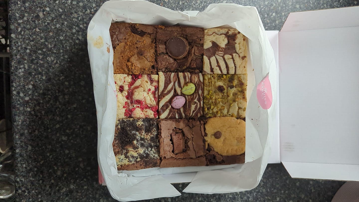 Customer photo review of Birthday Brownie & Blondie Mixed Box