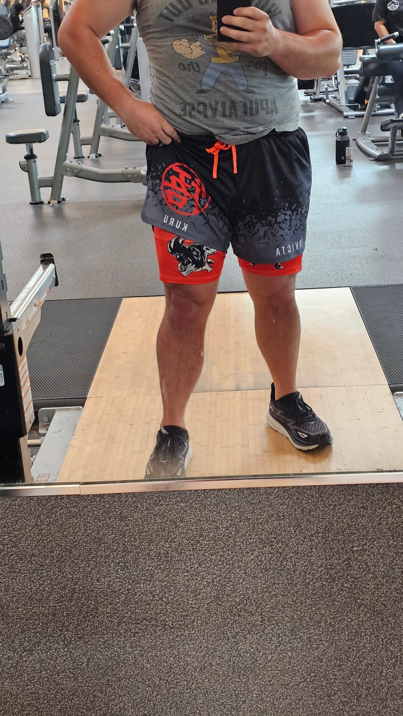 Customer photo review of Nebula Warrior Performance Shorts