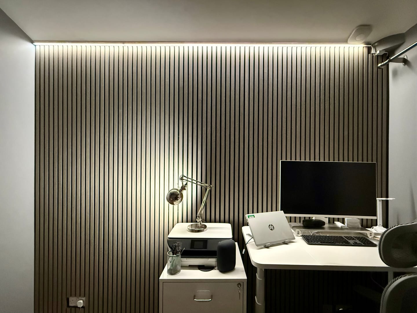 Customer photo review of Wooden Wall Panel | Grey Walnut | Premium 3-sided Wood Veneer