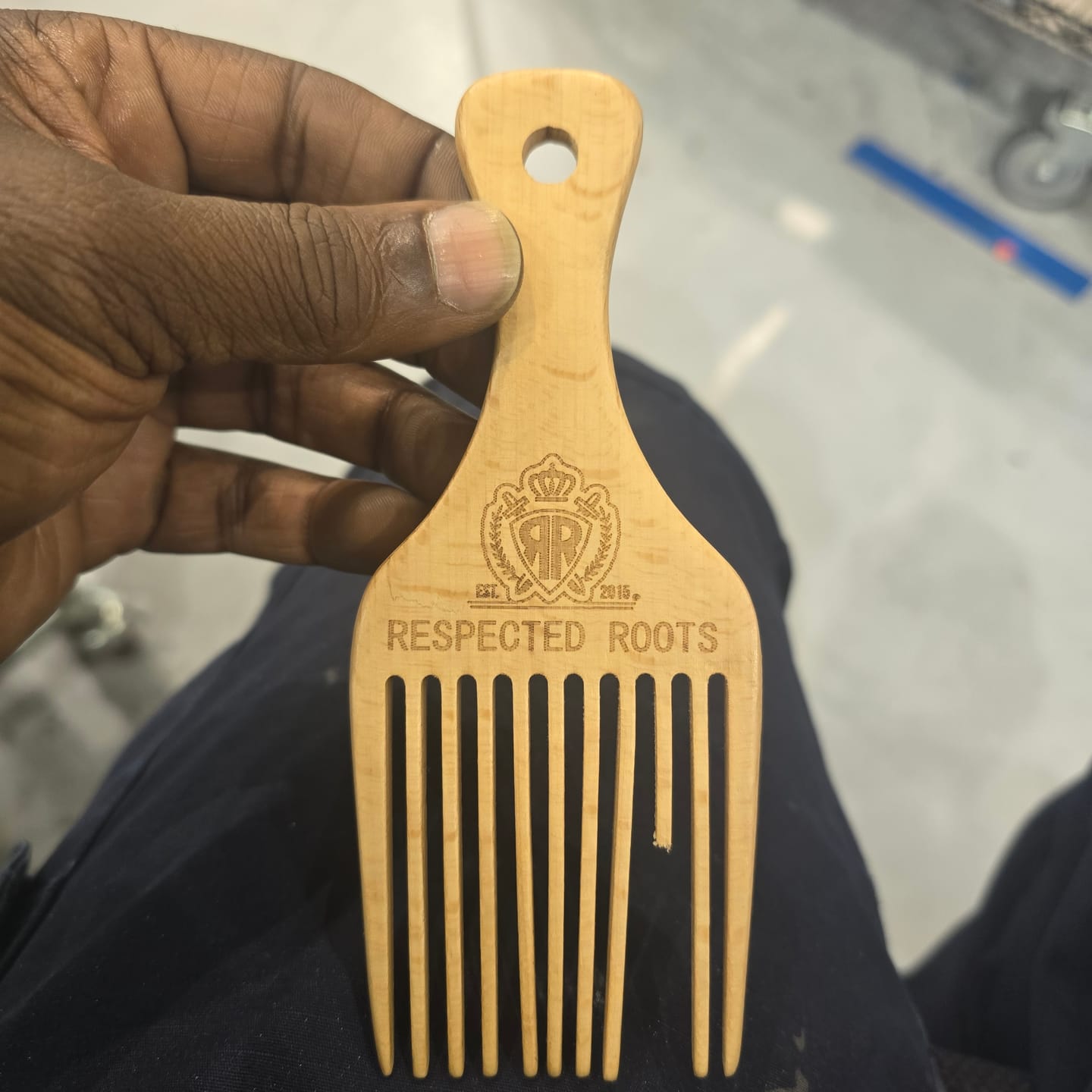Customer photo review of Wooden Pick (or comb)