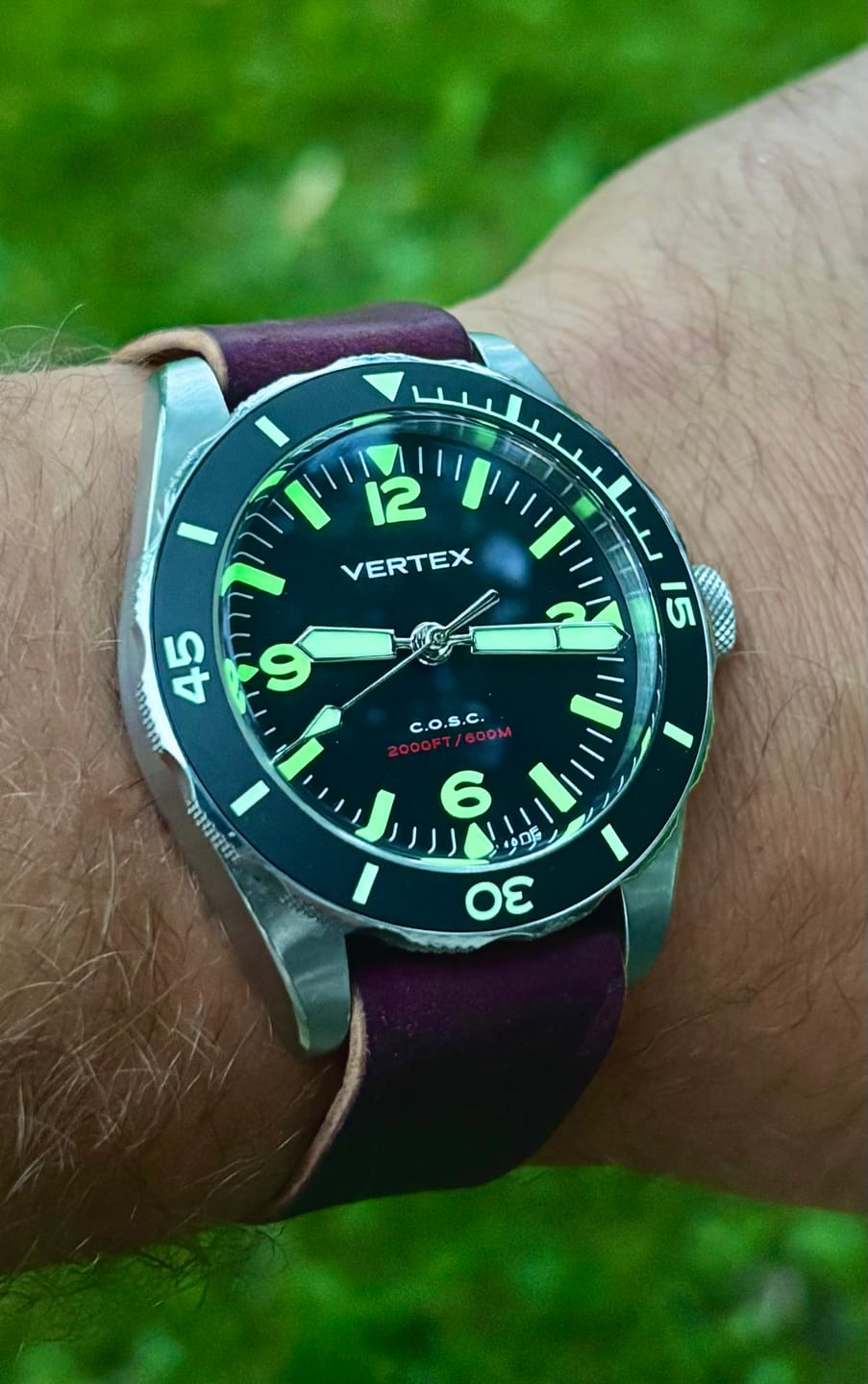 Customer photo review of Safari Shell Cordovan Single-Pass Strap - NEW