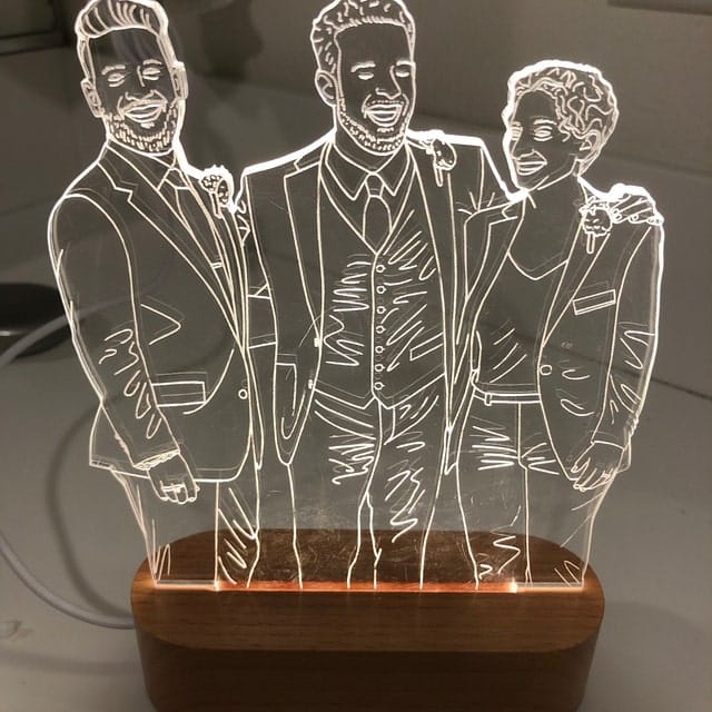 Customer photo review of Custom Photo 3D Lamp