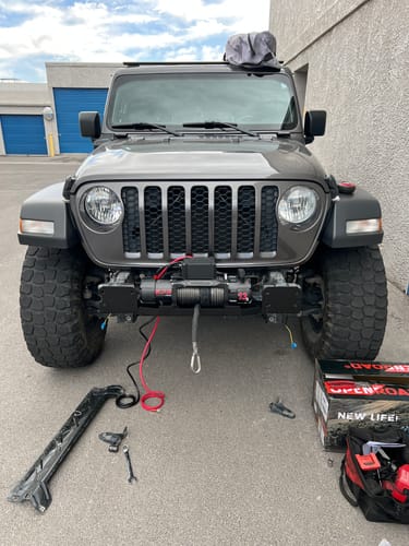 Customer photo review of OPENROAD 13,500lbs electric winch with Synthetic Rope - Panther Series 3S