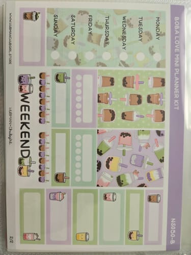 Customer photo review of Boba Mini Planner Kit (Set of 2)