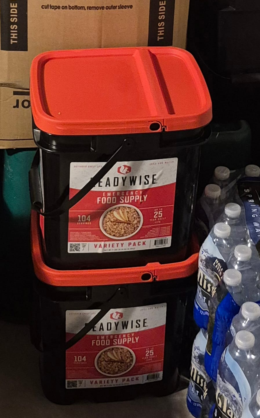 Customer photo review of 104 Serving Variety Pack Bucket BOGO New