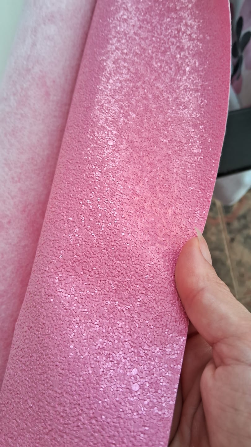 Customer photo review of SHINE GLITTER 0,8MM FUNDO SPUN COR ROSA