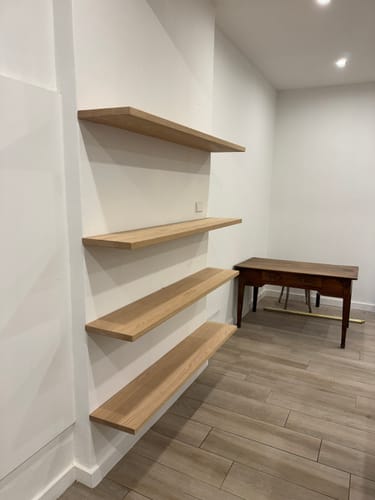 Customer photo review of Timber Floating Shelf