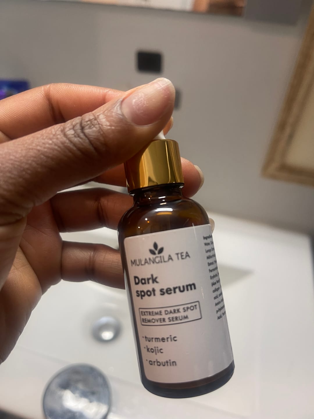 Customer photo review of Dark spot serum
