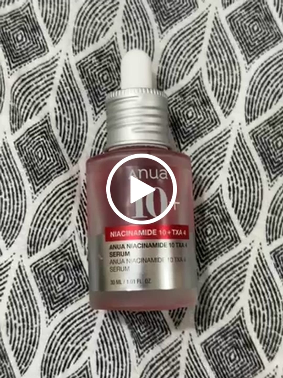 Customer video review of [Anua] Niacinamide 10% + TXA 4% Dark Spot Correcting Serum 30ml