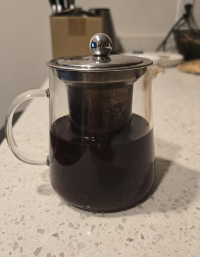 Customer photo review of Heat Resistant Glass Teapot