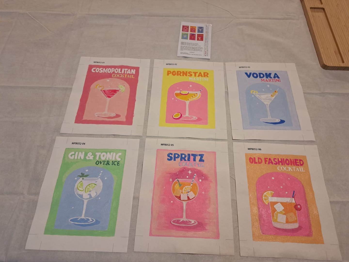 Customer photo review of 6 Mini Paintings - Colorful Cocktail Set
