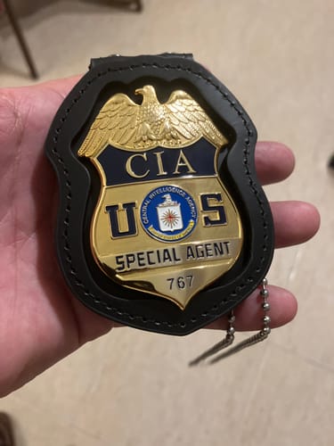 Customer photo review of Genuine Leather Inset Type Holder/ Holster/ Wallet For US Federal Police Badges