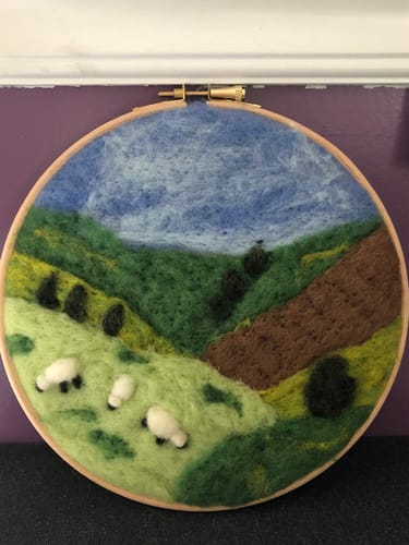 Customer photo review of Grazing Sheep Needle Felting Kit