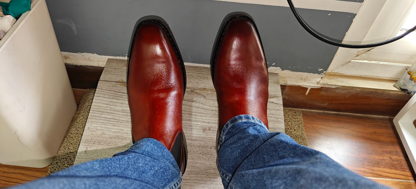 Customer photo review of Goodyear Welted - Chelsea Boot - Brown