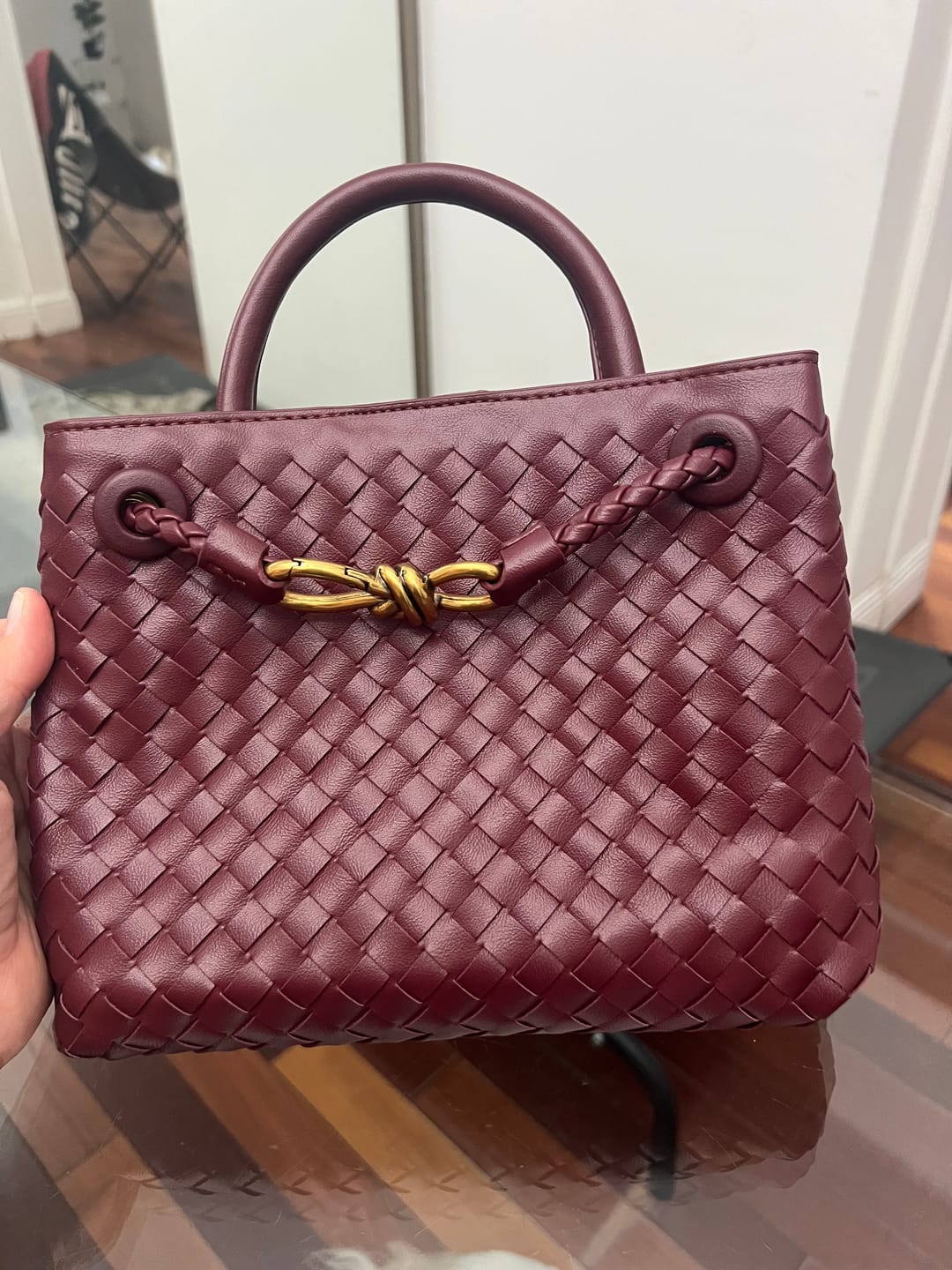 Customer photo review of Lucia Woven Bag