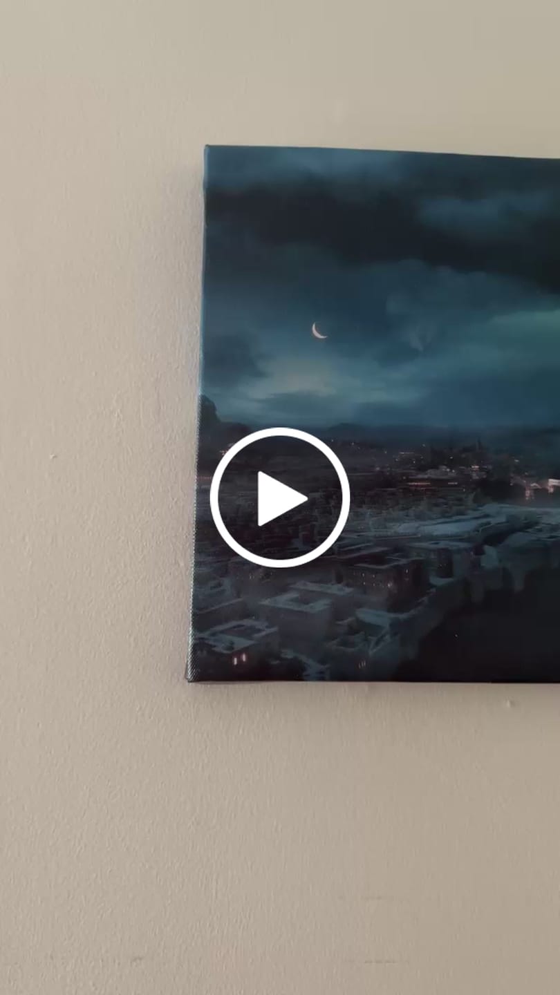 Customer video review of Masjid Al Aqsa Night View - Islamic Wall Art Canvas Print