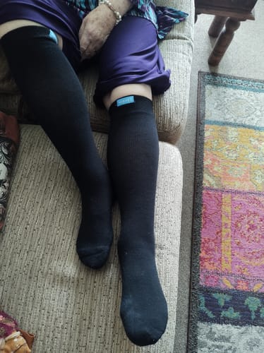 Customer photo review of Performance Eucalyptus Compression Socks