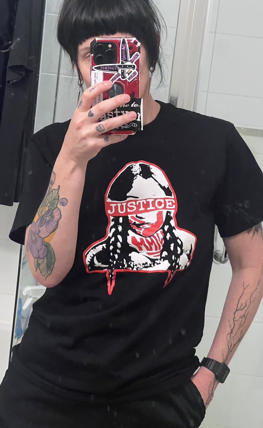 Customer photo review of Justice T-shirt