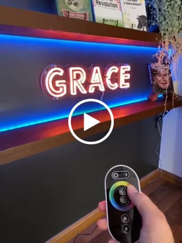 Customer photo review of Custom Neon Sign