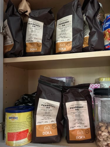 Customer photo review of Café Hacienda Doka Peaberry AA