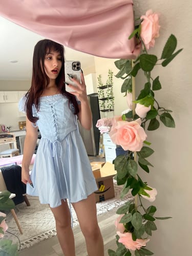 Customer photo review of Leila Mini Corset Dress