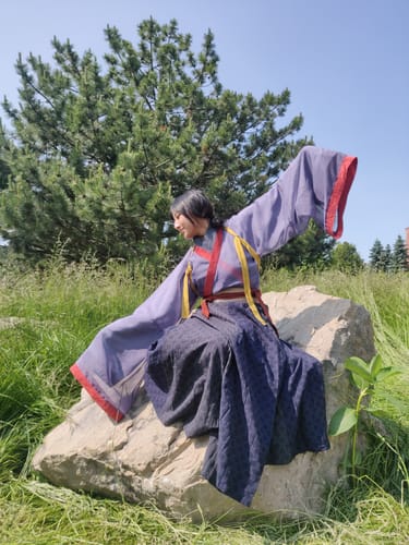 Customer photo review of Cai Ju 采菊 Picking Chrysanthemums Jin Dynasty Unisex Ruqun Set