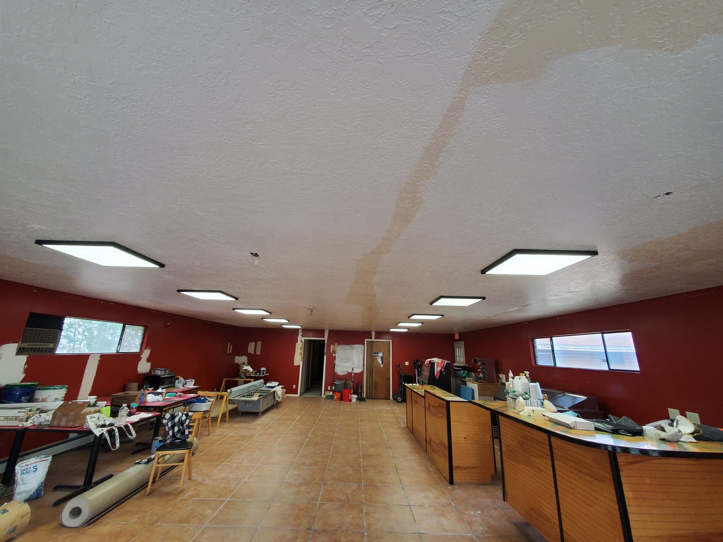 Customer photo review of 2 ft. x 2 ft. 4200 Lumen LED Flat Panel Ceiling Flush Mount Light, 2-Pack
