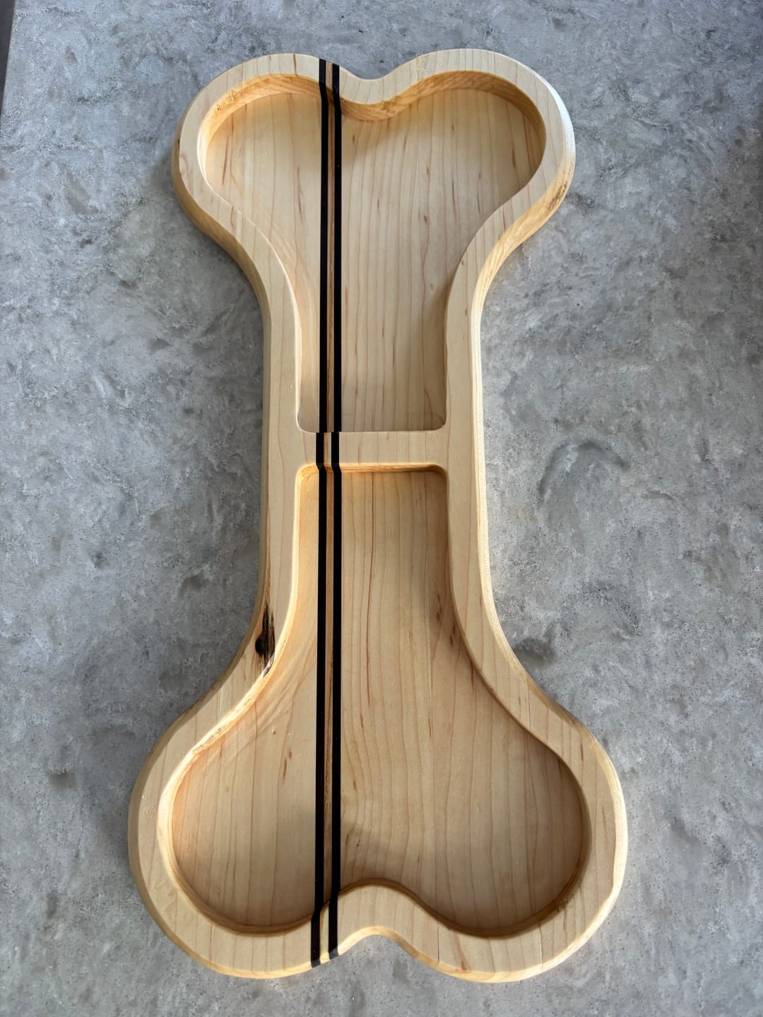 Customer photo review of Two Pocket Dog Bone Tray Acrylic Router Template