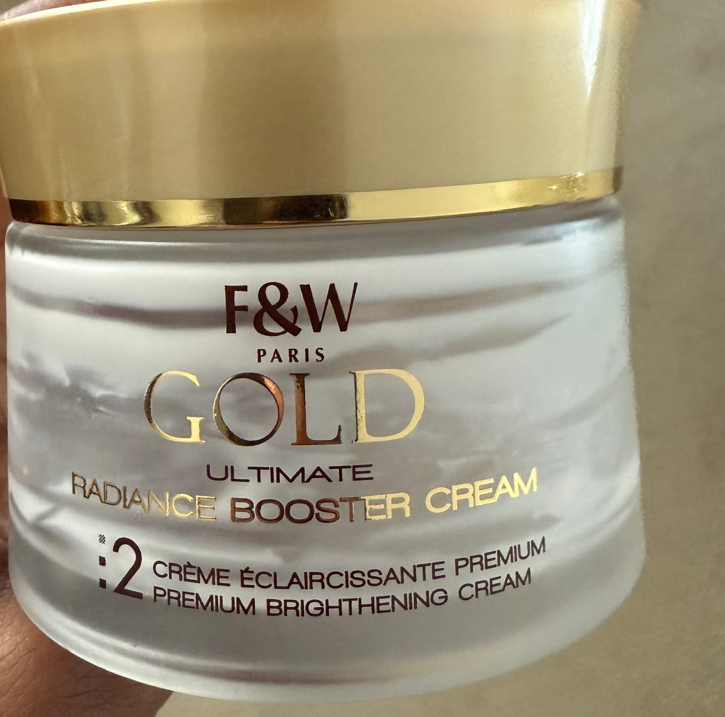 Customer photo review of Gold Radiance Cream 180ml