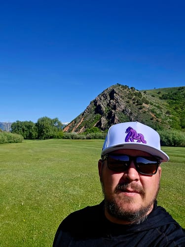 Customer photo review of Grape Ape Hat