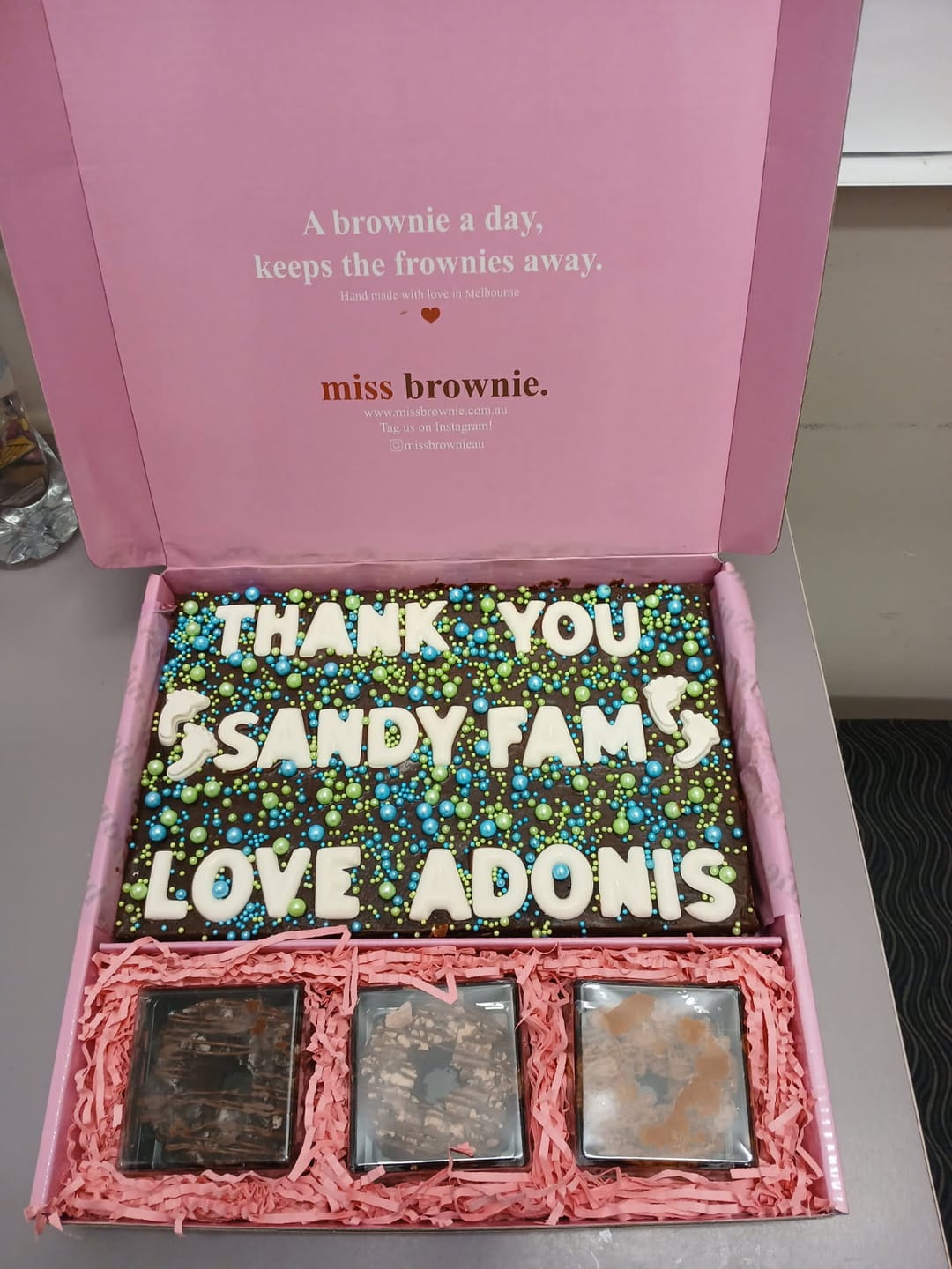 Customer photo review of Custom Baby Brownie