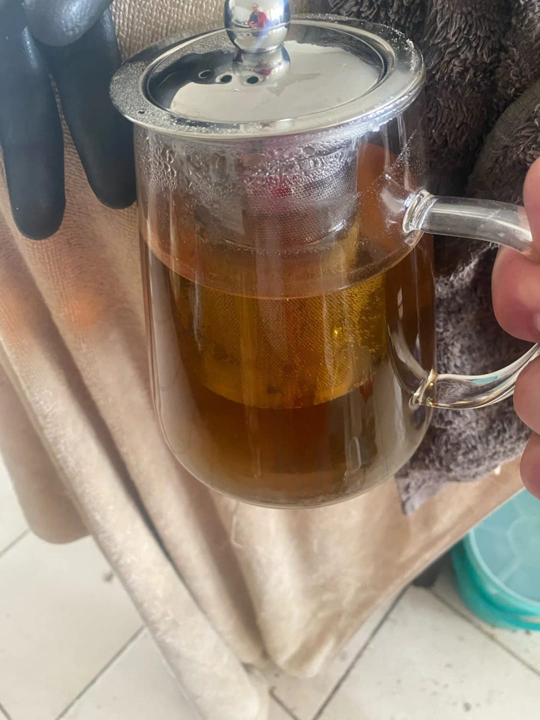 Customer photo review of Heat Resistant Glass Teapot