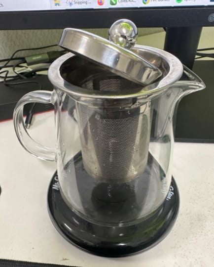 Customer photo review of Heat Resistant Glass Teapot