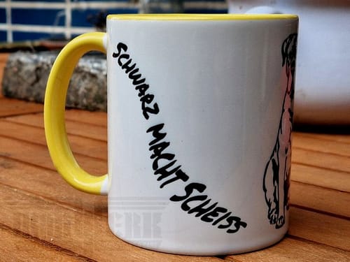 Customer photo review of TassenExpress - Becher Keramik Tasse mit Logo bedruckt 325ml Firmenlogo