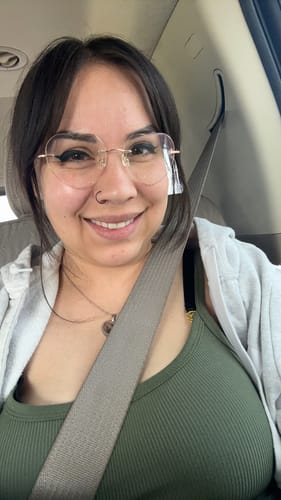 Customer photo review of Lovie Eyeglasses