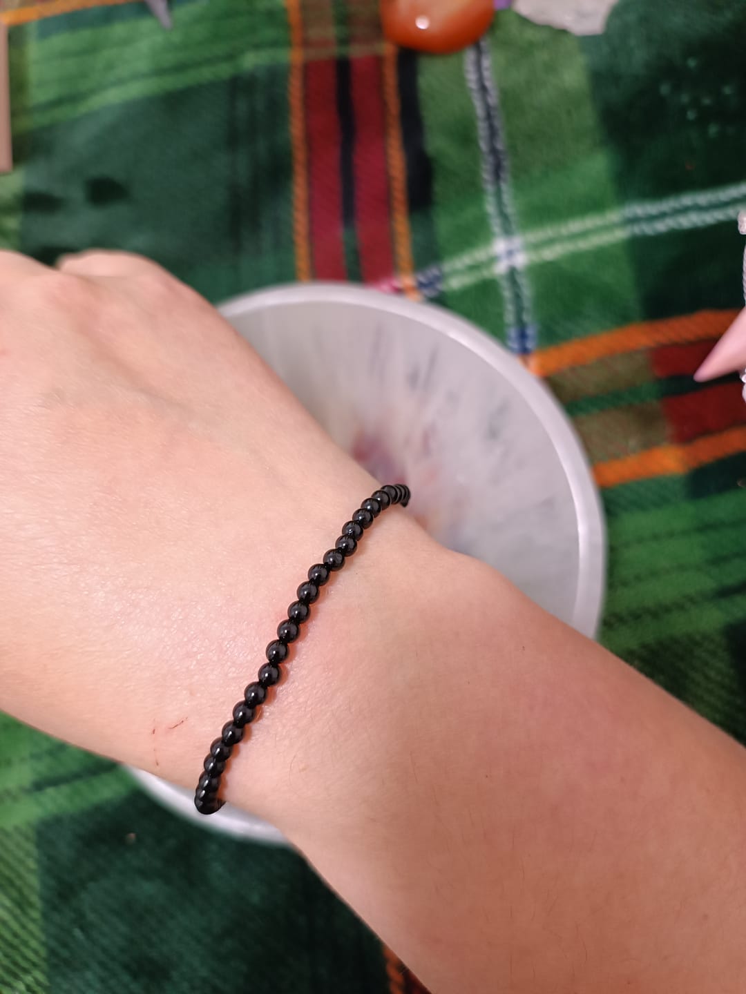 Customer photo review of Pulsera Turmalina negra | 4mm | Limpieza - Protección