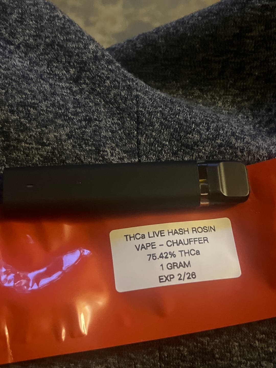 Customer photo review of Live Hash Rosin Disposable Vape