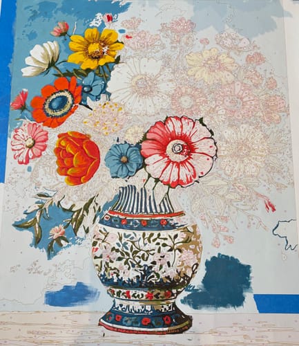 Customer photo review of Floral Vase Composition
